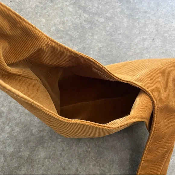 Merit Beauty brown corduroy tie bag new - Picture 3 of 4